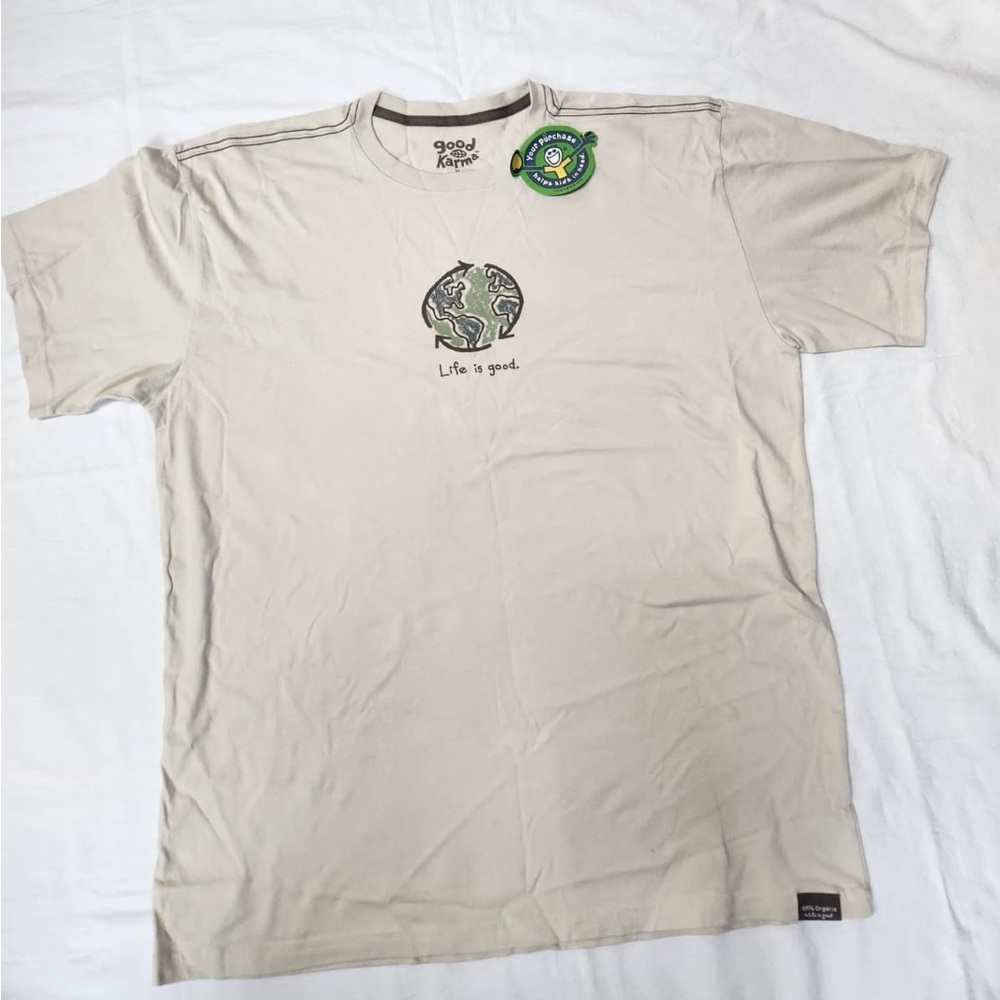 Life is good. Shirt size L